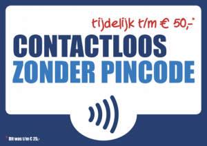 Contactloos betalen met nieuw limiet